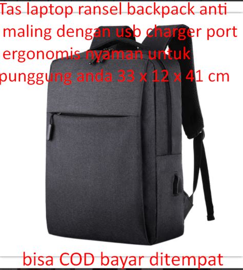 Tas Ransel Laptop Anti Maling - balustradellc