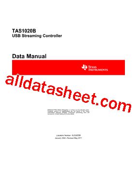 TAS1020B Datasheet, PDF - Alldatasheet