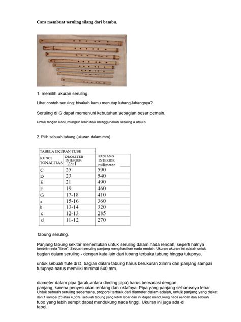 Tata Cara Membuat Seruling dari Bambu - balustradellc