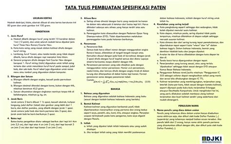Tata Tulis Pembuatan Spesifikasi Paten | BIKS - balustradellc