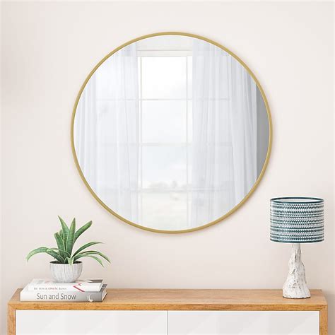 Tatayosi 48 Inch Luxury Gold Round Wall Mirror - Oversized Circular ... - balustradellc