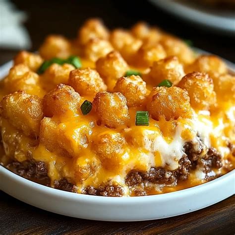 Tater Tot Casserole with Ground Beef - balustradellc