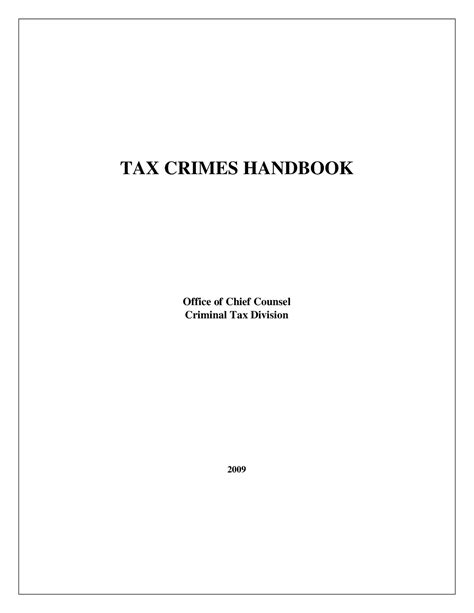 TAX CRIMES HANDBOOK - Internal Revenue Service - balustradellc