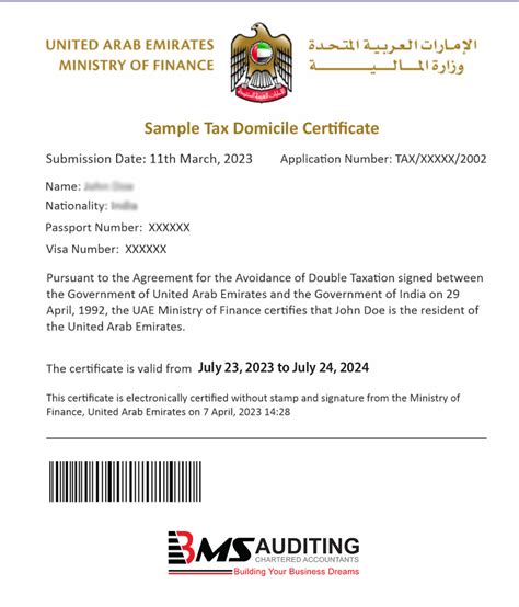 Tax Residency Certificate in the UAE - balustradellc