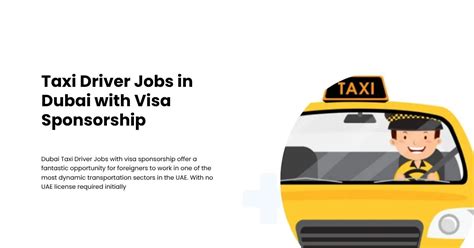 Taxi Driver Jobs in Dubai with Visa Sponsorship 2026 - balustradellc