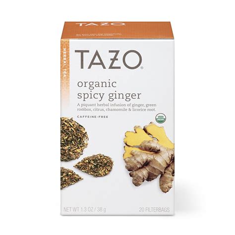 Tazo Herbal Tea Spicy Ginger 20 Bags - balustradellc