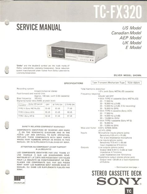 TC-320 Service Manual