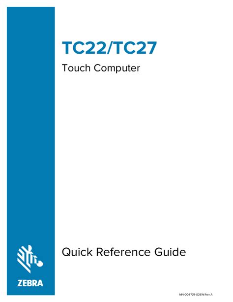 TC22/TC27 Quick Start Guide - Zebra Technologies - balustradellc