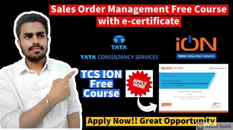 TCS Ion Free Courses Certification Sales Order Management Free Course