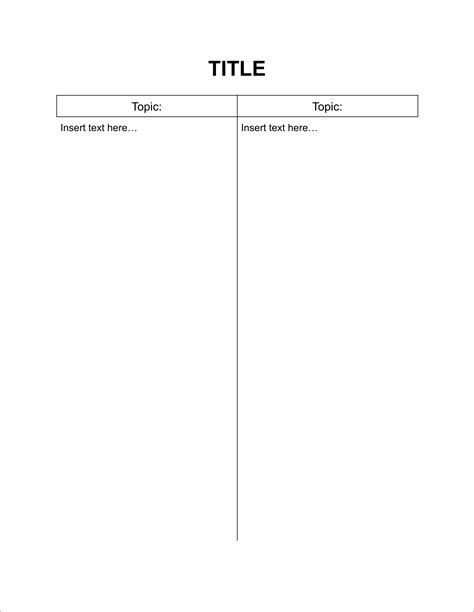 TChart Template Google Docs