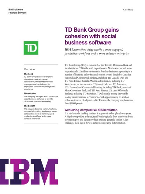 TD bank IBM Case study