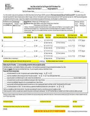 TDA Data Overview - Child and Adult Care Food Programs