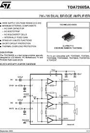 TDA7266SA equivalent datasheet & application notes