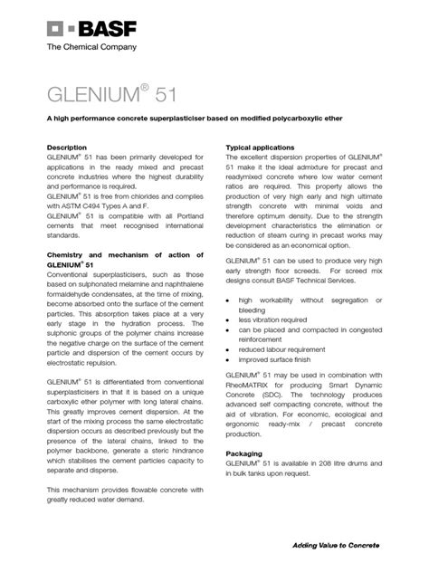 TDS Glenium 51 pdf