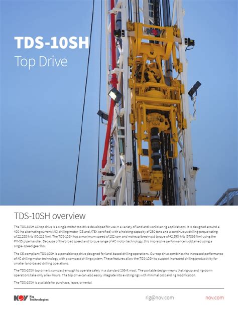 TDS-10SH - NOV Inc.