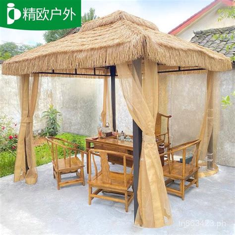 Tea Pavilion Sunshade Outdoor Canopy Gazebo Thatched Outdoor … - balustradellc