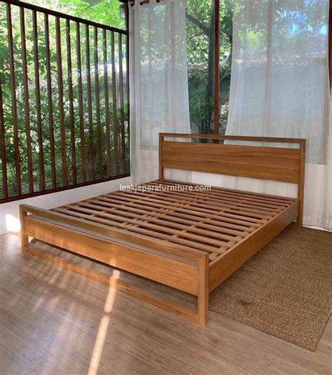 Teak Bed Frame - Solid Wooden Bed Frame Malaysia - Teak Furniture … - raincitystudios.com