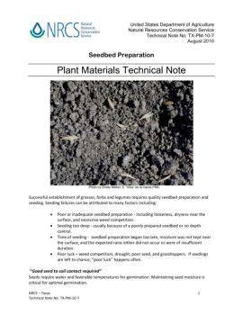 Tech Note: Seedbed Preparation - raincitystudios.com