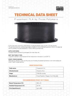 TECHNICAL DATA SHEET - Prusament