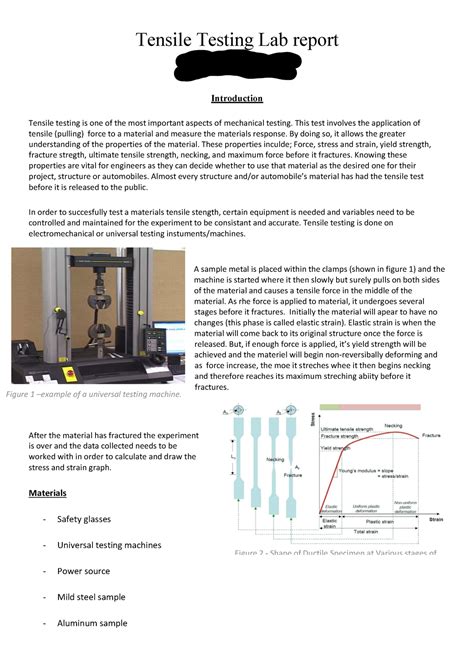 TECHNICAL STANDARD INSTRUCTION FOR TENSILE TESTING …