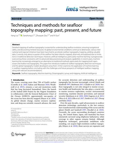 Techniques and methods for seafloor topography mapping: past - raincitystudios.com