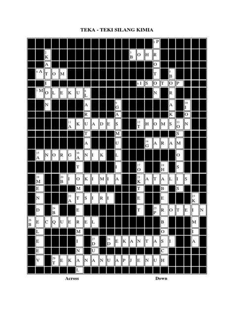 TEKA TEKI KIMIA - Crossword Labs - wintechmobiles.com