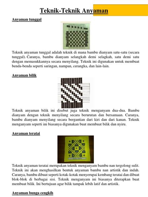 teknik anyaman - muktibox.com