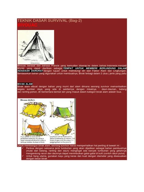 Teknik Dasar dalam Kegiatan Survival - balustradellc