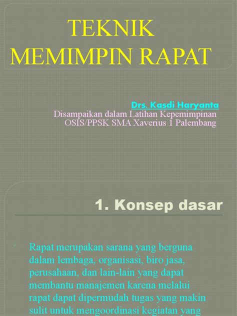 Teknik Efektif Memimpin Rapat | PDF | Karier - balustradellc