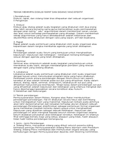Teknik Memimpin Diskusi Efektif | PDF - Scribd - balustradellc