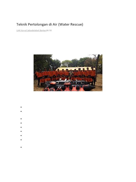 TEKNIK PENYELAMATAN DI AIR | Request PDF - ResearchGate - balustradellc