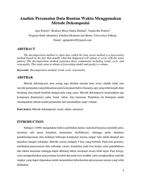 Teknik Peramalan dan Analisis Data | PDF | Metode - wintechmobiles.com