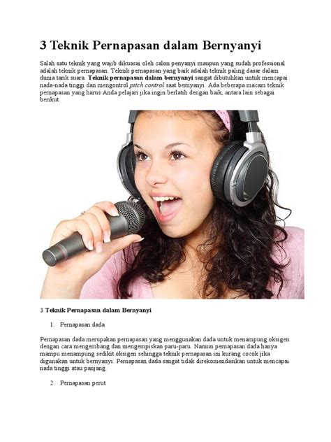 Teknik Pernapasan Saat Bernyanyi - balustradellc