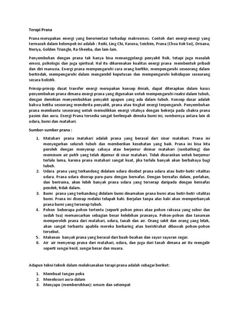 Teknik Terapi Energi Prana | PDF | Kesehatan Holistik - balustradellc