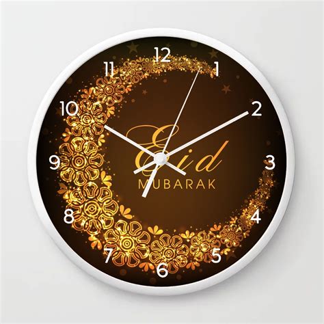 Teks Ramadan jam dinding kreatif senyap jam bulat dekorasi dinding ... - balustradellc