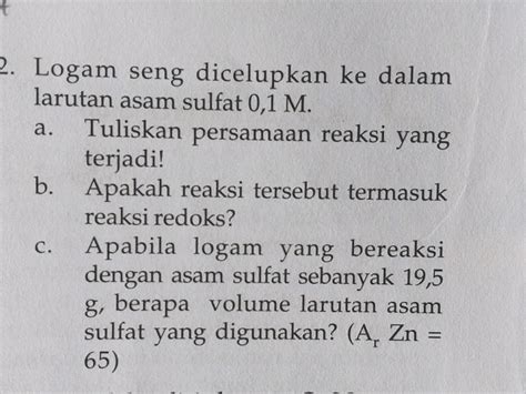 Telah dijawab:Jika tembaga dan seng dicelupkan dalam larutan asam ... - wintechmobiles.com