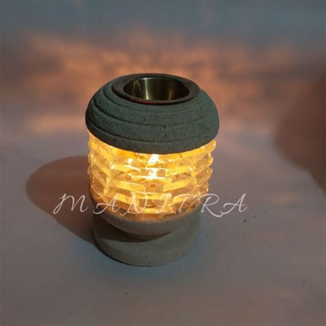 Tempat Lilin Candle Holder Batu Alam Pemanas Aromaterapi Unik - muktibox.com