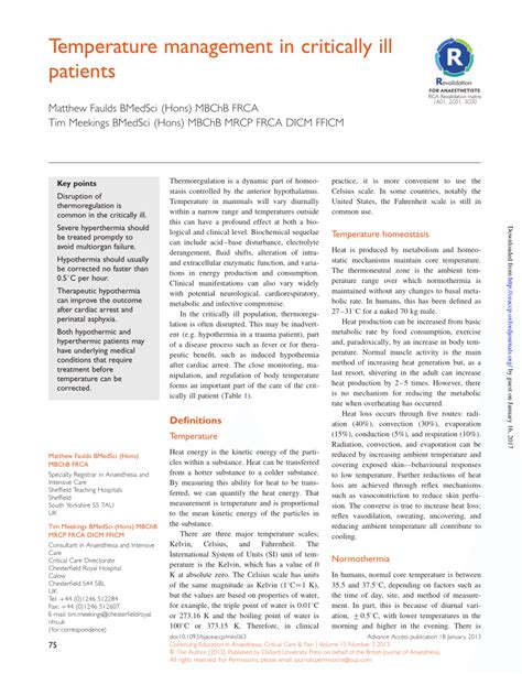 Temperature management in critically ill patients - Oxford Academic - balustradellc