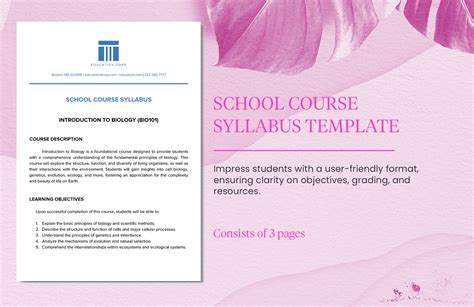 TEMPLATE Online Course Syllabus Template Google Docs
