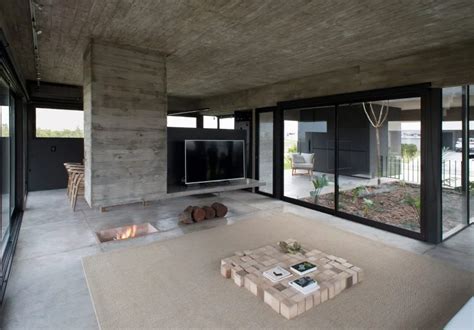 Ten concrete living rooms with decorative textures - Dezeen - balustradellc
