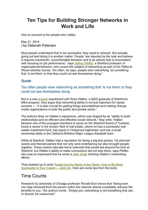 Ten Tips for Building Stronger Networks in Work and Life - balustradellc