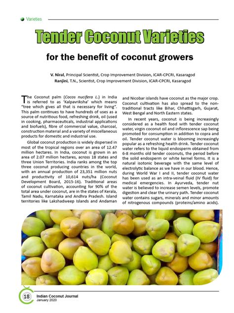 Tender Coconut Varieties | Springer Nature Link - raincitystudios.com