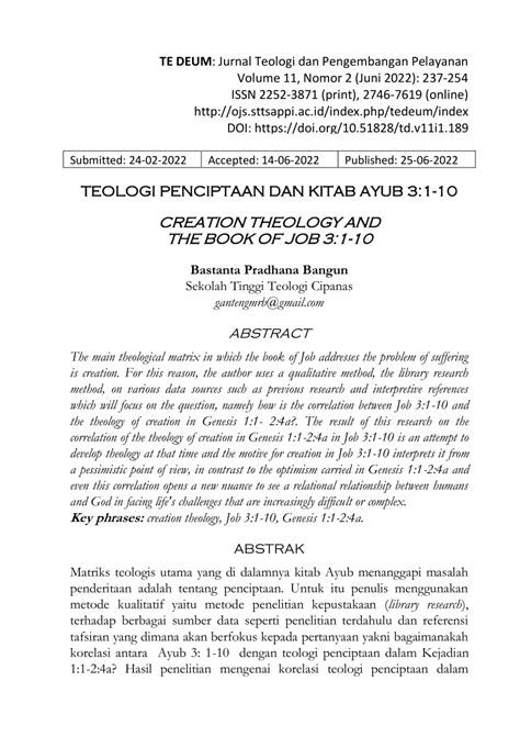 Teologi penciptaan - Wikipedia bahasa Indonesia, ensiklopedia bebas - muktibox.com