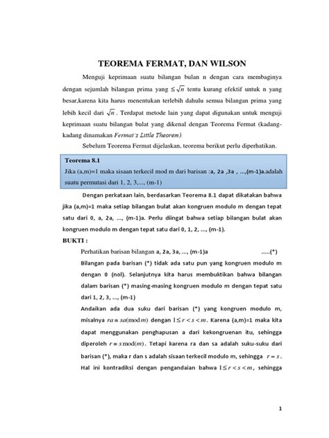 Teorema Fermat dan Wilson - wintechmobiles.com