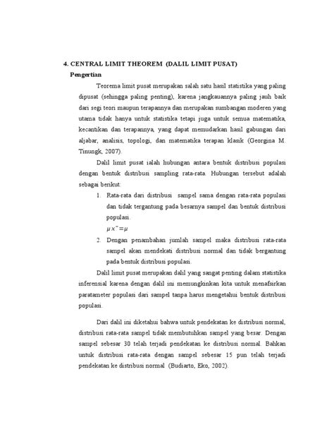 Teorema Limit Pusat dalam Statistika | PDF - Scribd - wintechmobiles.com