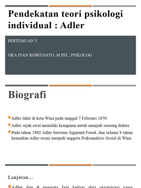 Teori Adler dalam Psikologi Kepribadian - balustradellc