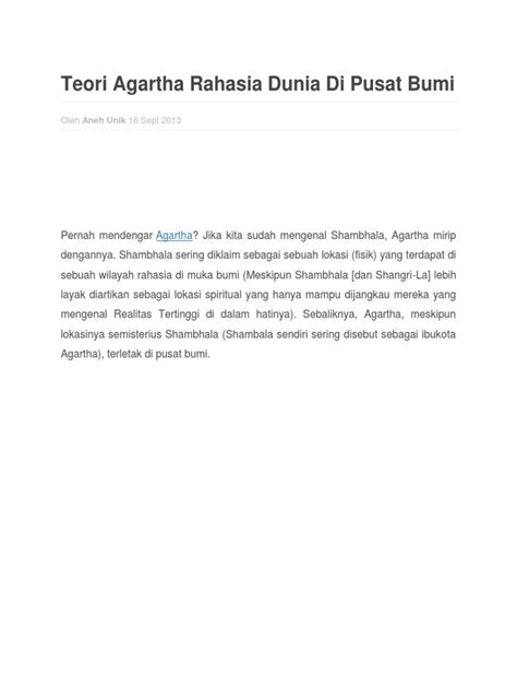 Teori Agartha Rahasia Dunia Di Pusat Bumi - balustradellc