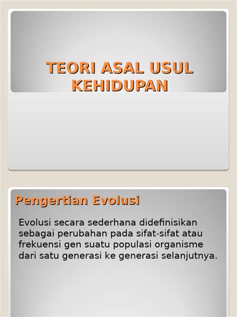 Teori Asal Usul Kehidupan Disusun Berdasarkan - balustradellc