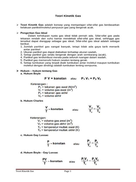 Teori Kinetik Gas dan Gas Ideal | PDF - Scribd - wintechmobiles.com