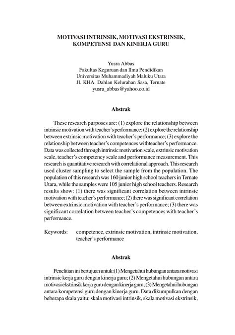 Teori Motivasi: Intrinsik vs Ekstrinsik | PDF - Scribd - balustradellc